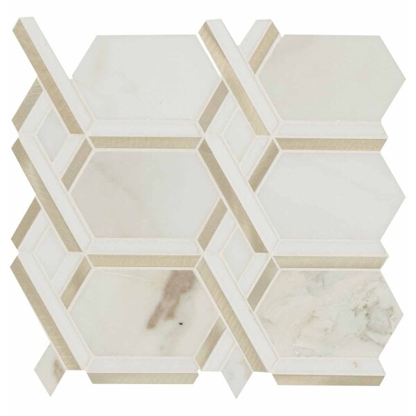 Msi Luxor Royal Link Gold SAMPLE Glass Mosaic Tile ZOR-MD-0420-SAM - main